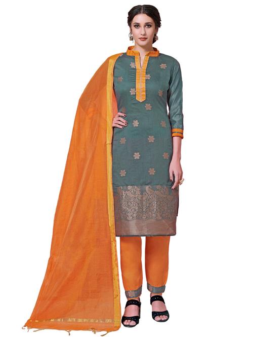jacquard work unstitched suit set - 17956752 - Very Small Image - 1