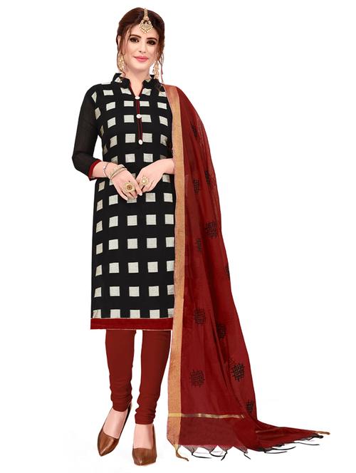 jacquard work unstitched suit set - 17956763 - Very Small Image - 1
