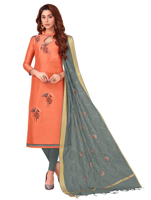 embroidered unstitched suit set - 17956765 - Very Small Image - 1