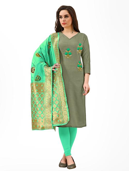embroidered unstitched suit set - 17956786 - Very Small Image - 1
