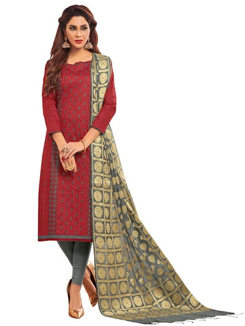 embroidered unstitched suit set - 17956791 - Very Small Image - 1