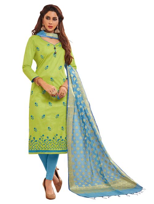 embroidered unstitched suit set - 17956794 - Very Small Image - 1