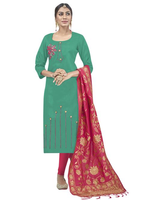 embroidered unstitched suit set - 17956796 - Very Small Image - 1
