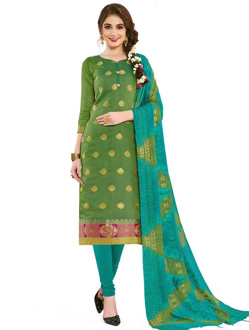 jacquard work unstitched suit set - 17956803 - Very Small Image - 1