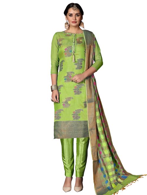 jacquard work unstitched suit set - 17956820 - Very Small Image - 1