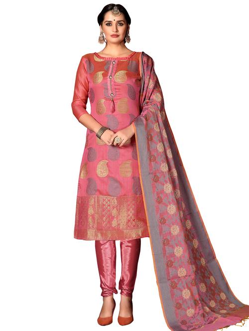 ethnic motifs unstitched suit set - 17956834 - Very Small Image - 1