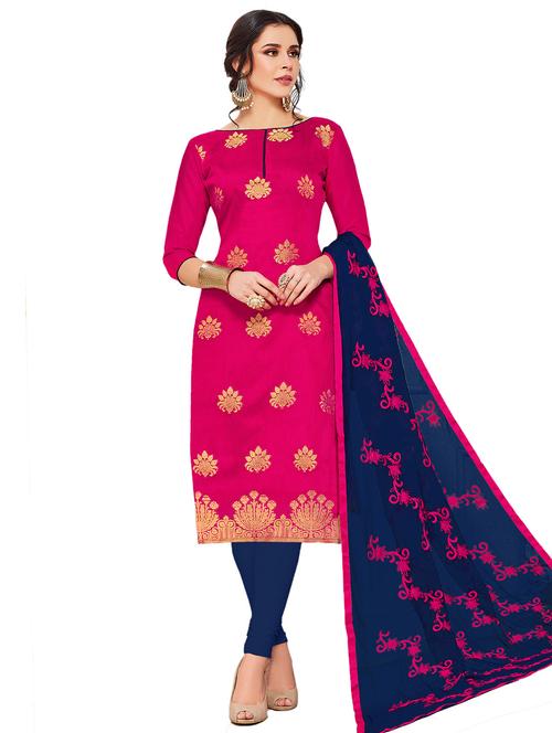 jacquard work unstitched suit set - 17956845 - Very Small Image - 1