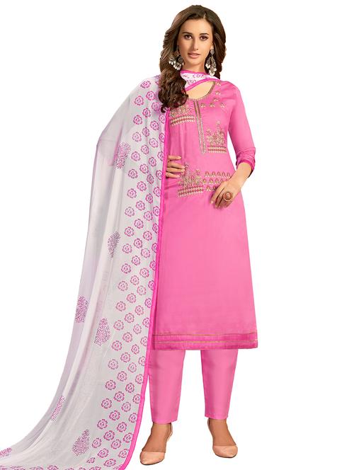 embroidered unstitched suit set - 17956858 - Very Small Image - 1