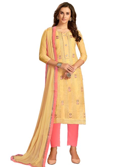 embroidered unstitched suit set - 17956859 - Very Small Image - 1