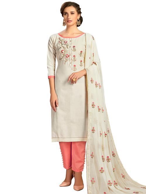 embroidered unstitched suit set - 17956860 - Very Small Image - 1