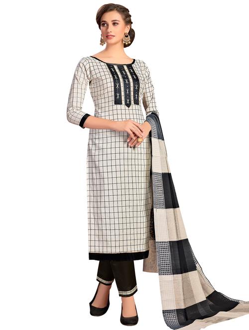 checkered unstitched suit - 17956870 - Very Small Image - 1