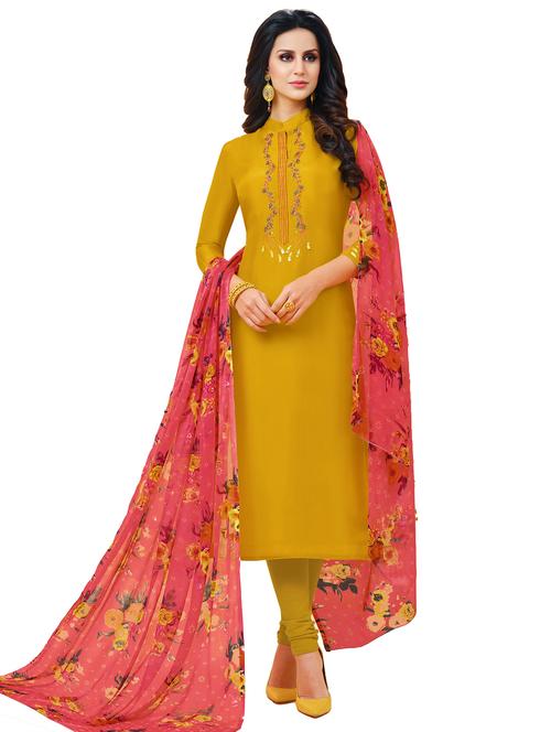 embroidered unstitched suit set - 17956905 - Very Small Image - 1