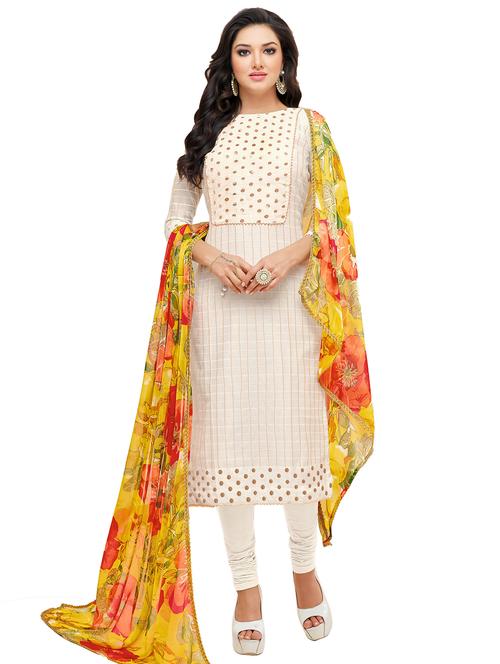 zari work unstitched suit set - 17956910 - Very Small Image - 1
