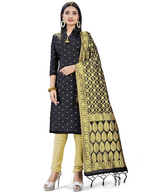 jacquard work unstitched suit set - 17957400 - Very Small Image - 1