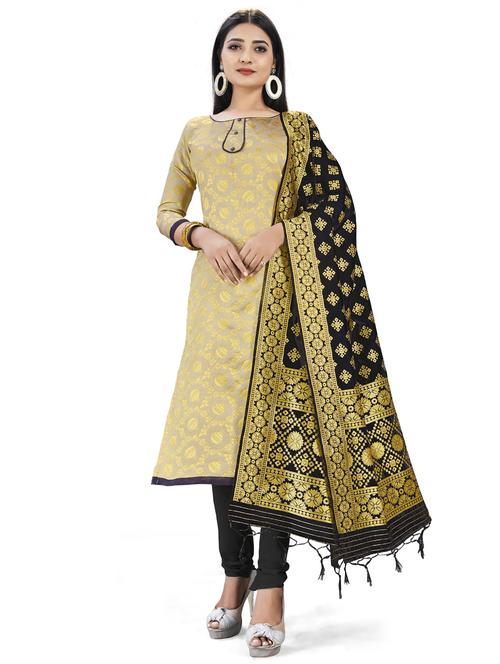 jacquard work unstitched suit set - 17957407 - Very Small Image - 1