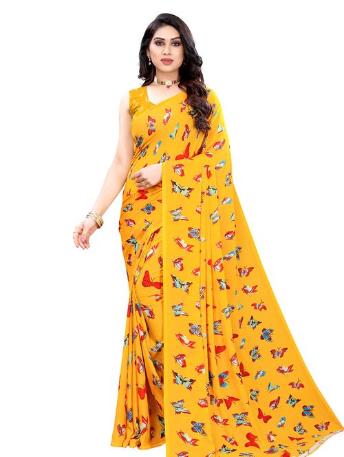 conversational printed saree with blouse - 17958265 - Very Small Image - 1