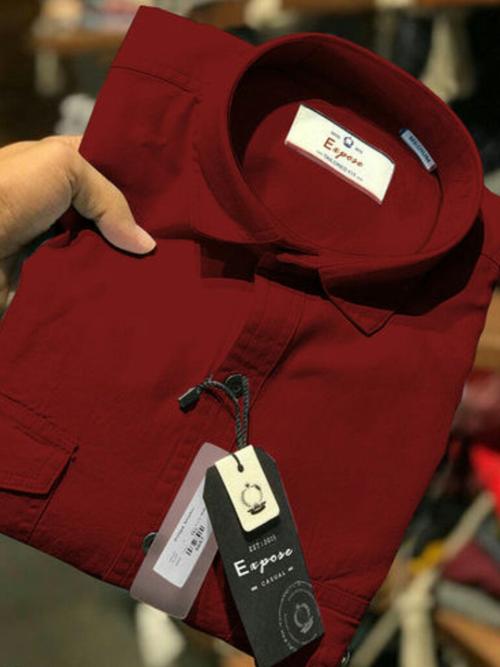 red cotton casual shirt - 17958419 - Very Small Image - 1