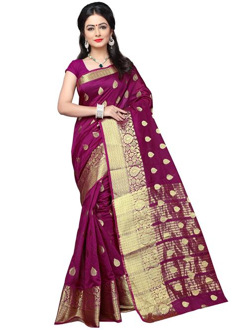 jacquard work woven saree with blouse - 17958648 - Very Small Image - 1