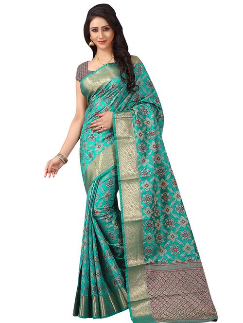 jacquard work woven saree with blouse - 17958661 - Very Small Image - 1