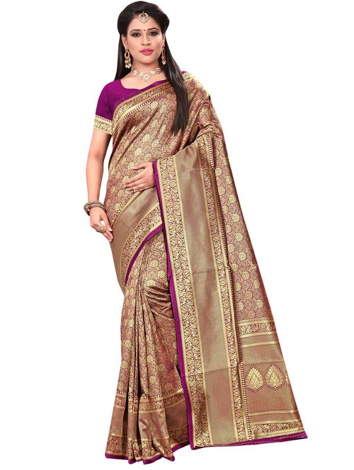 jacquard work woven saree with blouse - 17958706 - Very Small Image - 1