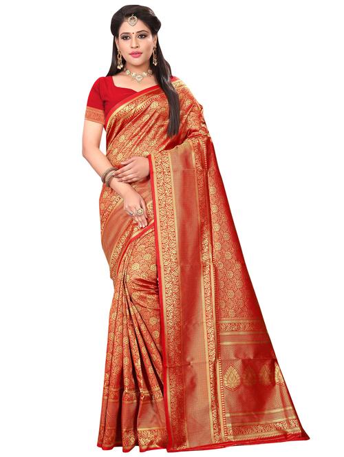 jacquard work woven saree with blouse - 17958707 - Very Small Image - 1