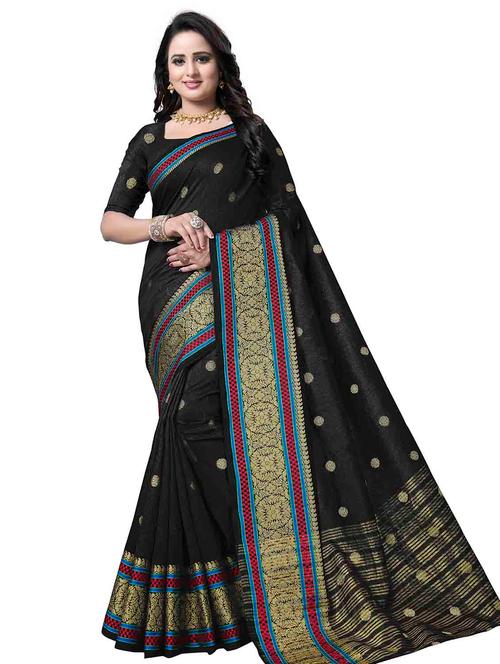 jacquard work woven saree with blouse - 17958722 - Very Small Image - 1