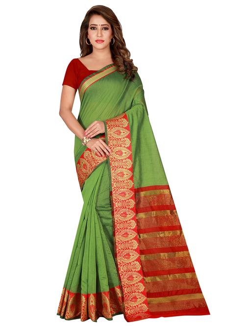 jacquard work woven saree with blouse - 17958735 - Very Small Image - 1