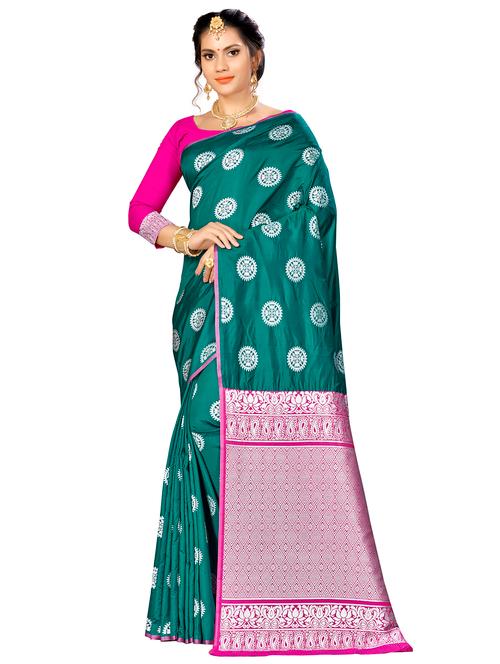 jacquard work woven saree with blouse - 17958746 - Very Small Image - 1