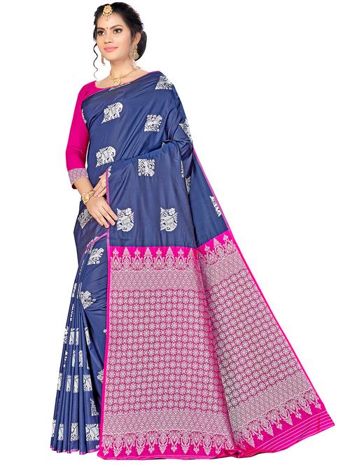 jacquard work woven saree with blouse - 17958749 - Very Small Image - 1
