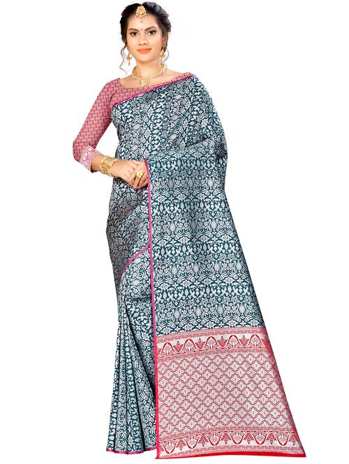 jacquard work woven saree - 17958767 - Very Small Image - 1