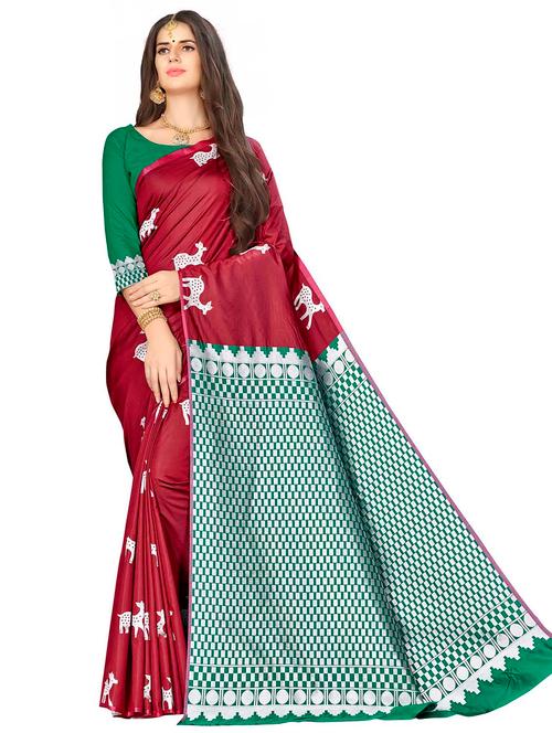 jacquard work woven saree - 17958795 - Very Small Image - 1