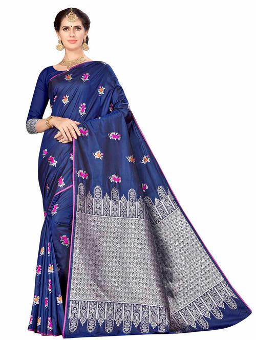 jacquard work woven saree with blouse - 17958805 - Very Small Image - 1