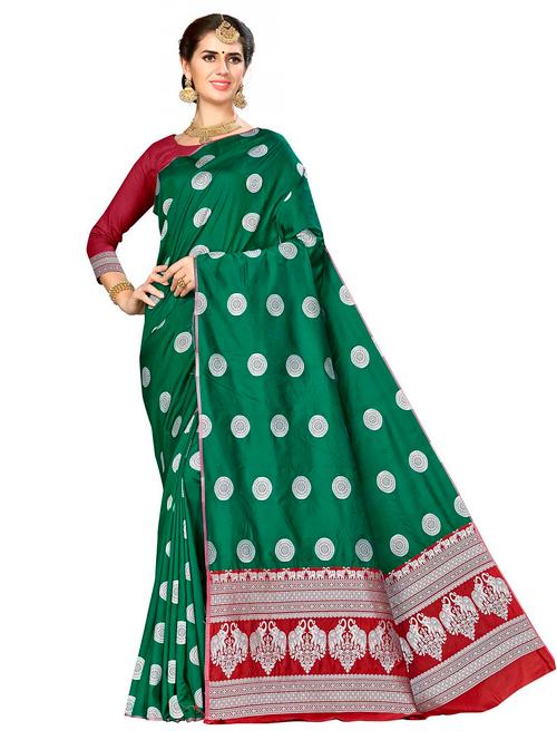 jacquard work woven saree with blouse - 17958813 - Very Small Image - 1