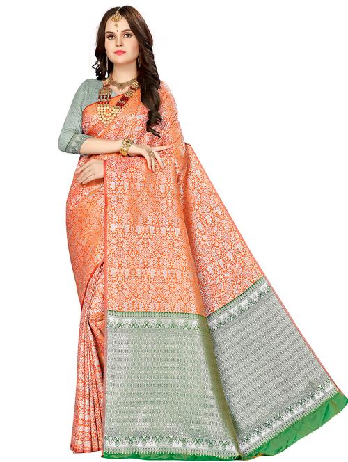 jacquard work woven saree - 17958824 - Very Small Image - 1