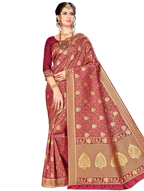 jacquard work woven saree - 17958880 - Very Small Image - 1