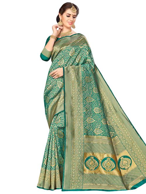 jacquard work woven saree - 17958905 - Very Small Image - 1