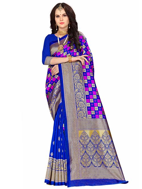 self design banarasi saree - 17958935 - Very Small Image - 1