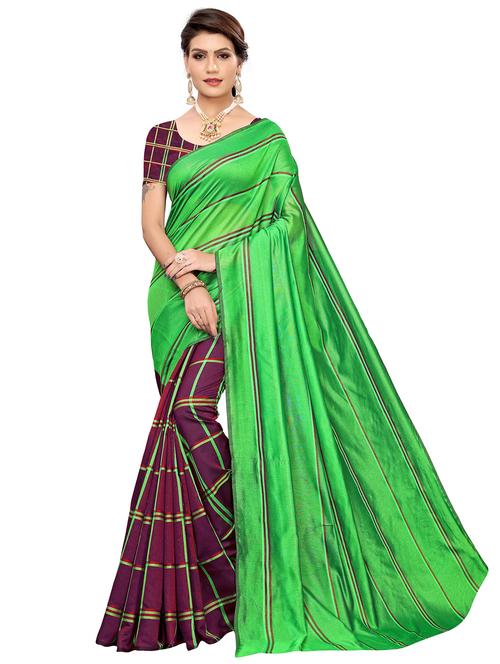striped woven saree - 17959028 - Very Small Image - 1