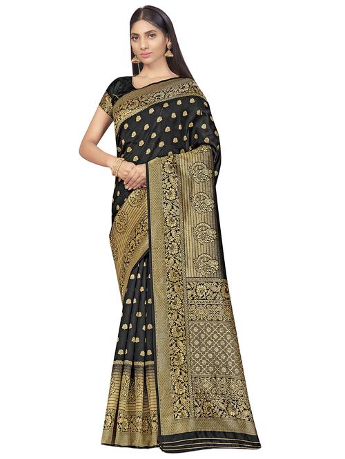 jacquard work woven saree with blouse - 17959079 - Very Small Image - 1