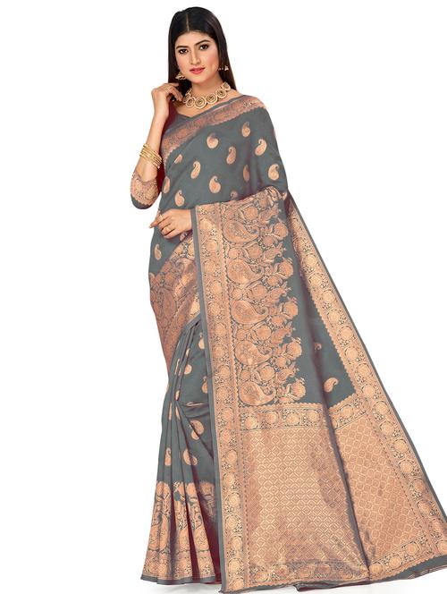 jacquard work woven saree - 17959116 - Very Small Image - 1