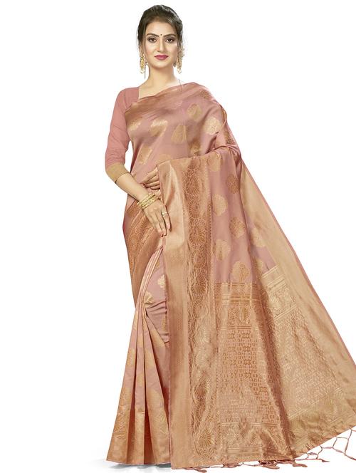 jacquard work woven saree with blouse - 17959132 - Very Small Image - 1