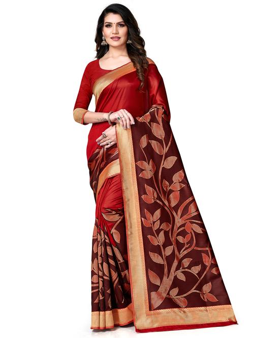 jacquard work woven saree with blouse - 17959167 - Very Small Image - 1