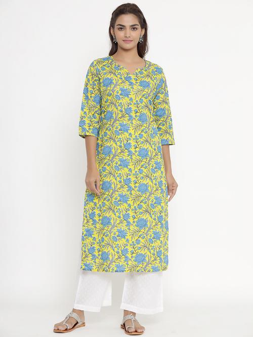 floral straight kurta - 17959733 - Very Small Image - 1