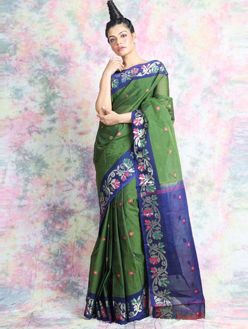 women self design handloom saree with blouse - 17960071 - Very Small Image - 1