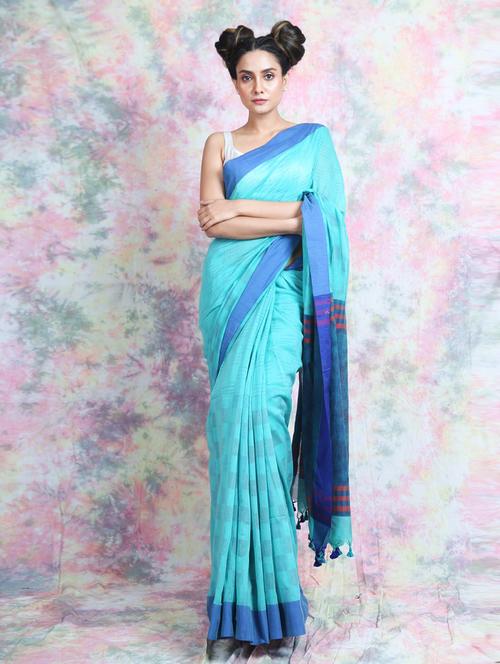 women self design handloom saree with blouse - 17960084 - Very Small Image - 1