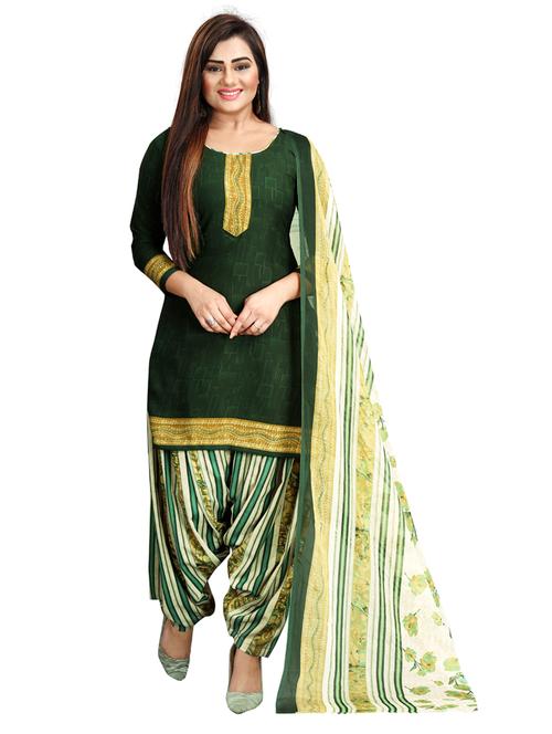 green crepe unstitched suit - 17960247 - Very Small Image - 1