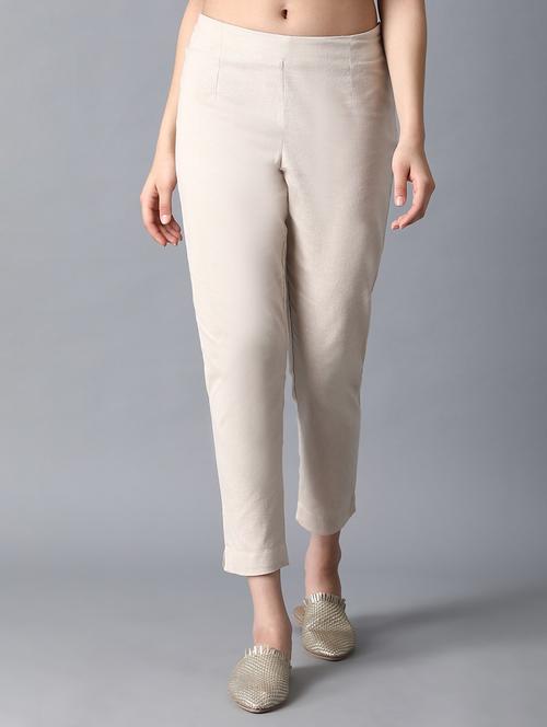 pink solid tapered pant - 17960316 - Very Small Image - 1