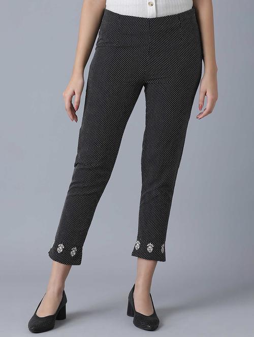 black printed tapered pant - 17960339 - Very Small Image - 1