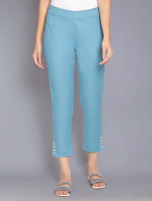 teal solid tapered pant - 17960346 - Very Small Image - 1