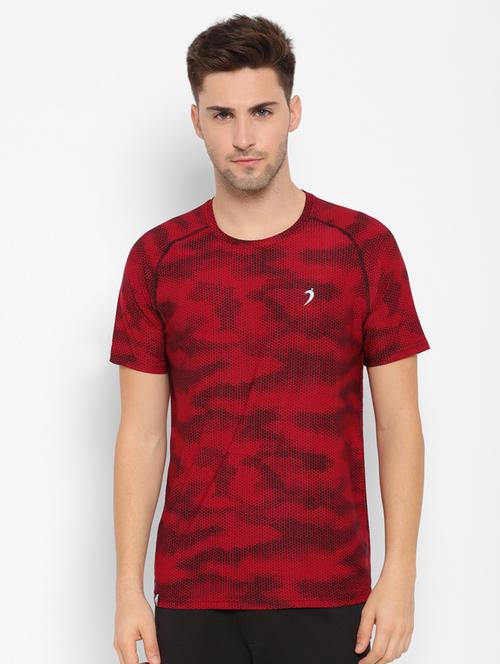 red printed raglan t-shirt - 17960520 - Very Small Image - 1